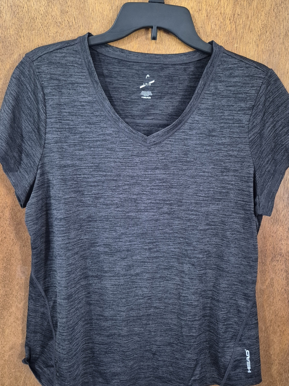 Head Women's Charcoal Heathered V-Neck Short Sleeve Tee